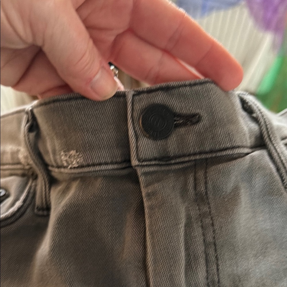 MOTHER Gray Distressed Flare size 29 Jeans Weekender Fray Last Chance Saloon - Picture 5 of 9